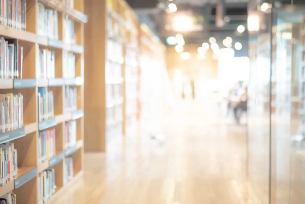 Library in soft focus