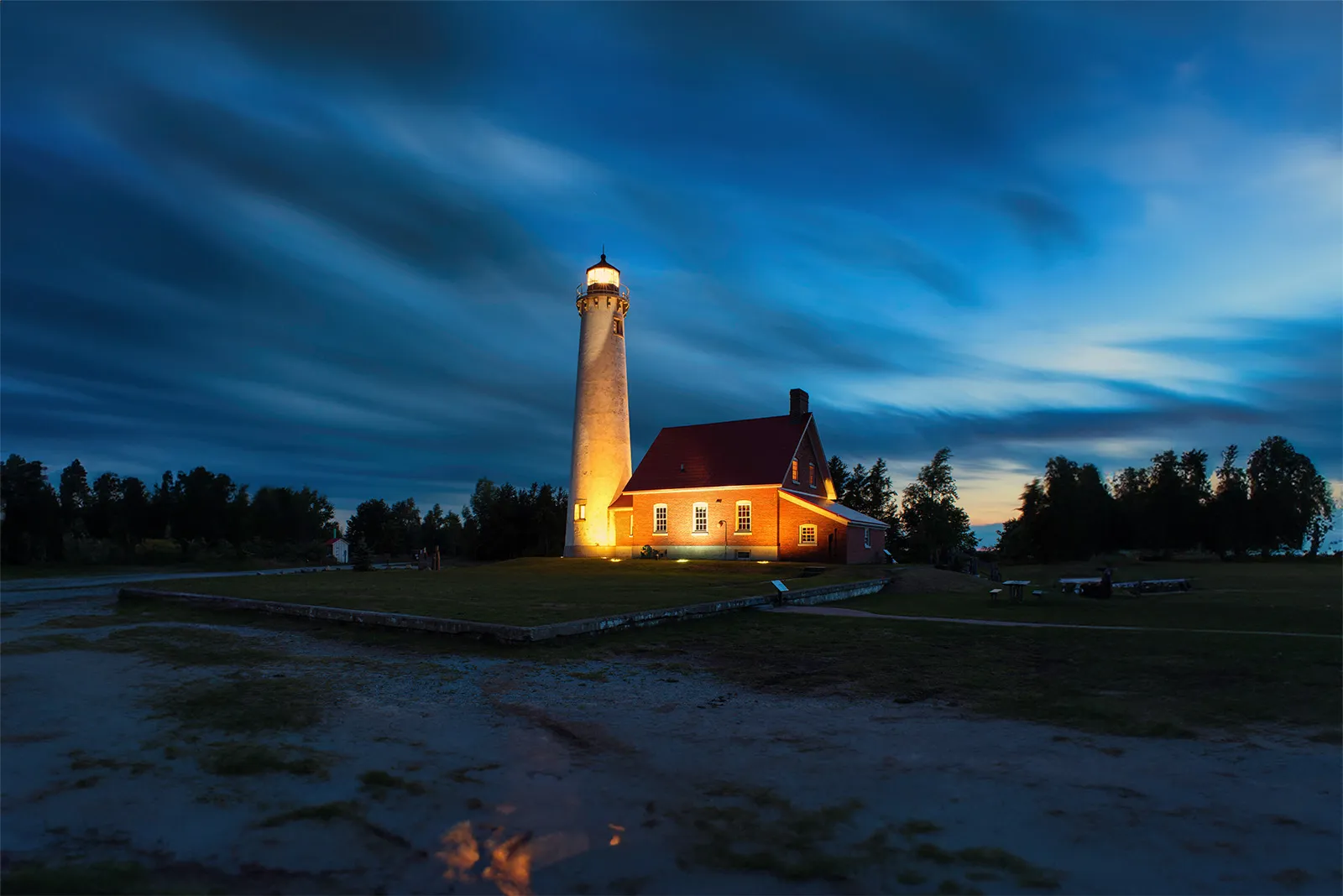 Tawas Point Lighthouse at Night